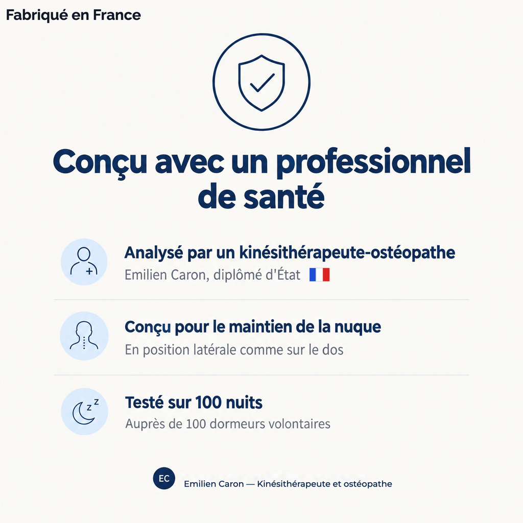 SOMÉLYA — Oreiller Ergonomique à Mémoire de Forme