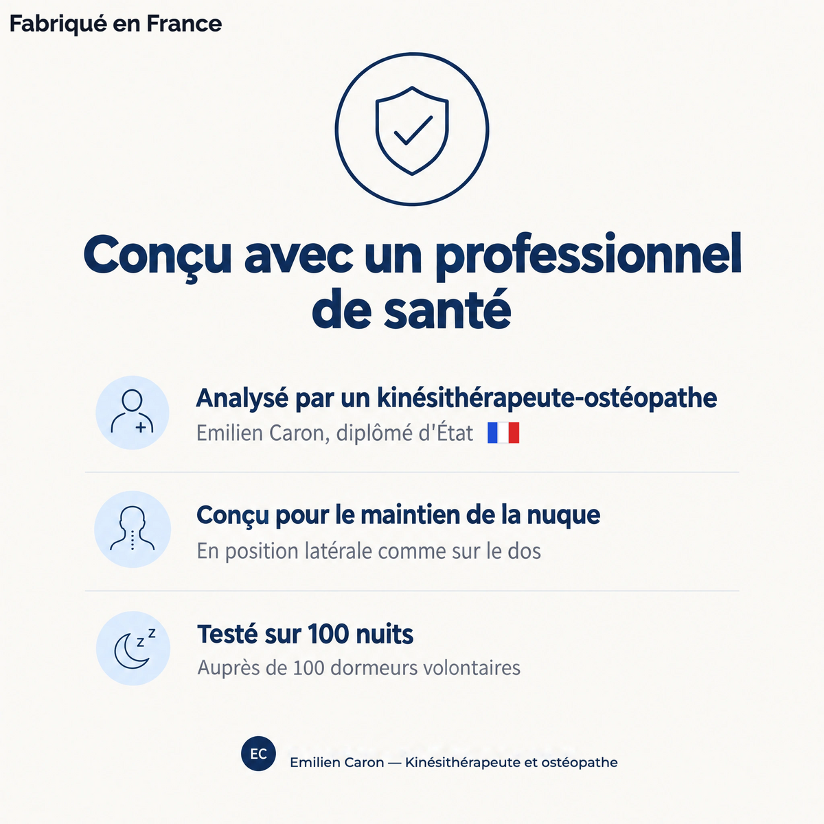SOMÉLYA — Oreiller Ergonomique à Mémoire de Forme