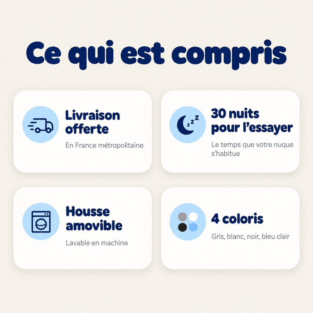 Ce qui est compris avec l'oreiller Somélya